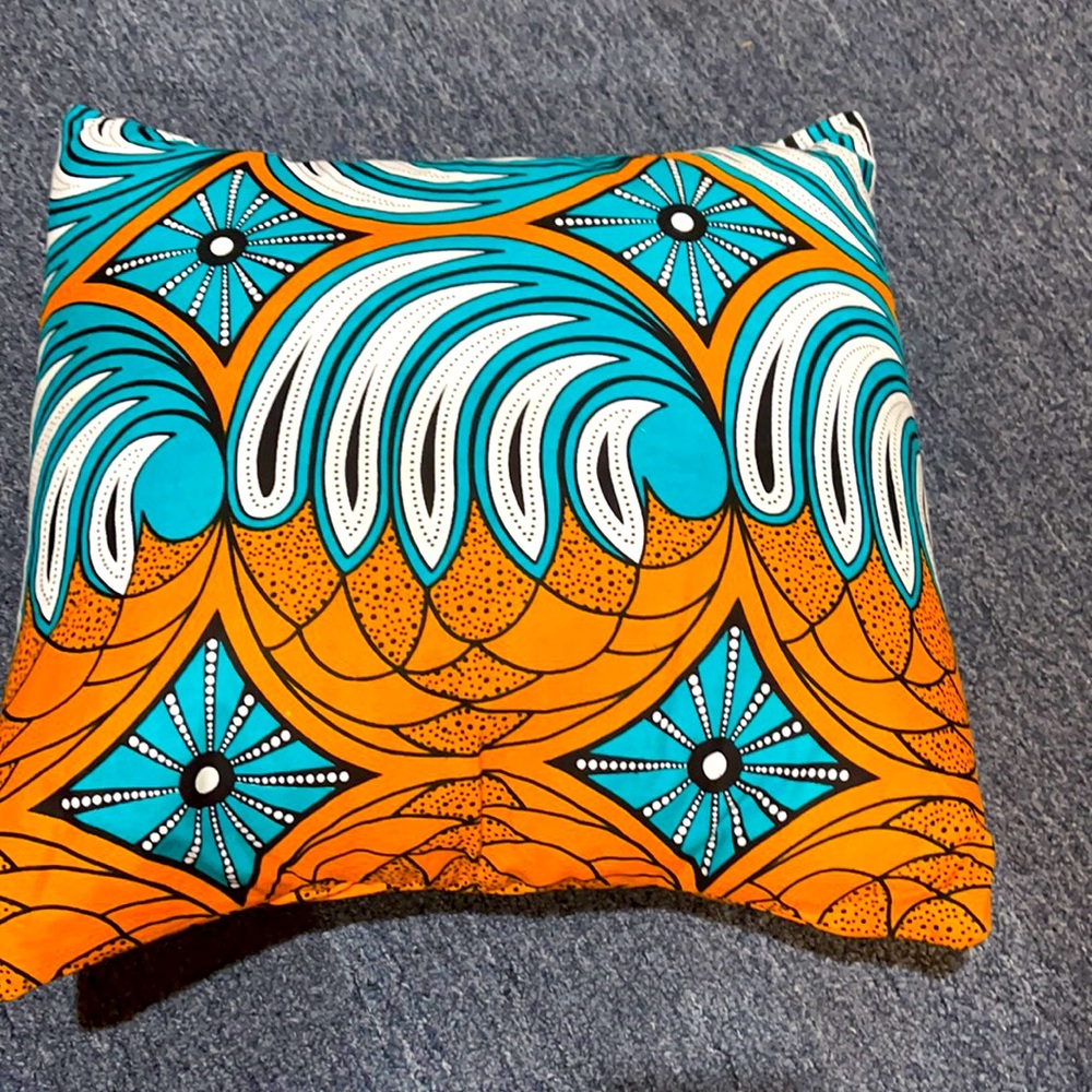 African color print a pillow